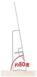 立ちスタンドの傾斜