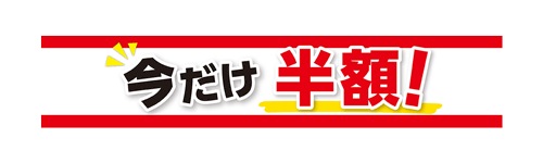 今だけ半額