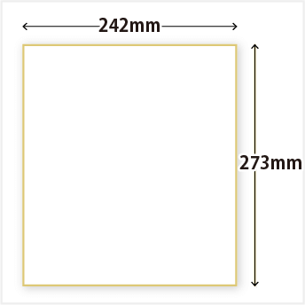 一般的な色紙のサイズ：大色紙（273mm×242mm）