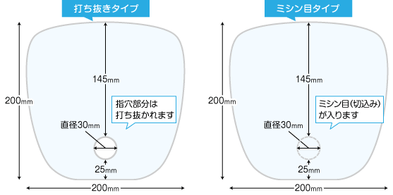 四角ECOうちわのサイズ