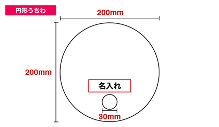 円形うちわ