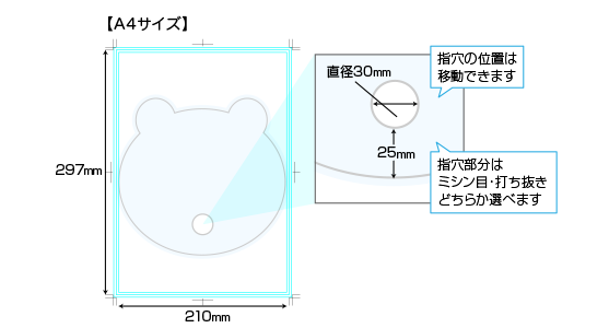 オリジナル型抜きうちわのサイズ