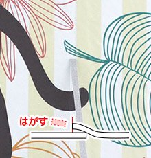 カットした上側の壁紙を剥がす