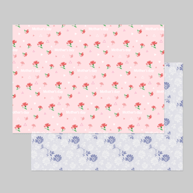 包装紙印刷:花パターン