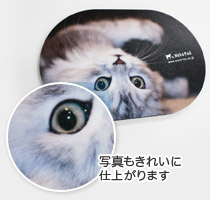 美しい仕上がりの猫の写真のマウスパッド