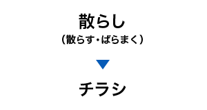 散らしからチラシへ